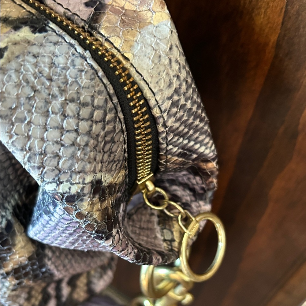 Coach Poppy Snake Print Shoulder Bag with crossbody strap - Picture 12 of 16